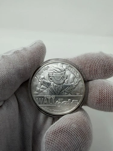 Wall street Bets 1 oz .999 Silver Round Blockchain Buy Crypto Reddit Takedown