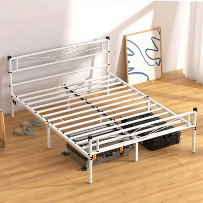 OYAJIA NEW Strong Single Double Bed 3ft 4ft 4ft6 Metal Bed Frame Bedroom Furniture