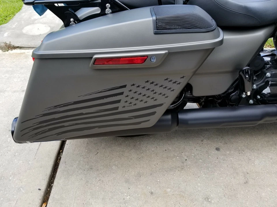 Cbcdecals- Side Saddlebag flags for 14-23 Harley Davidson" - Image 3 of 4