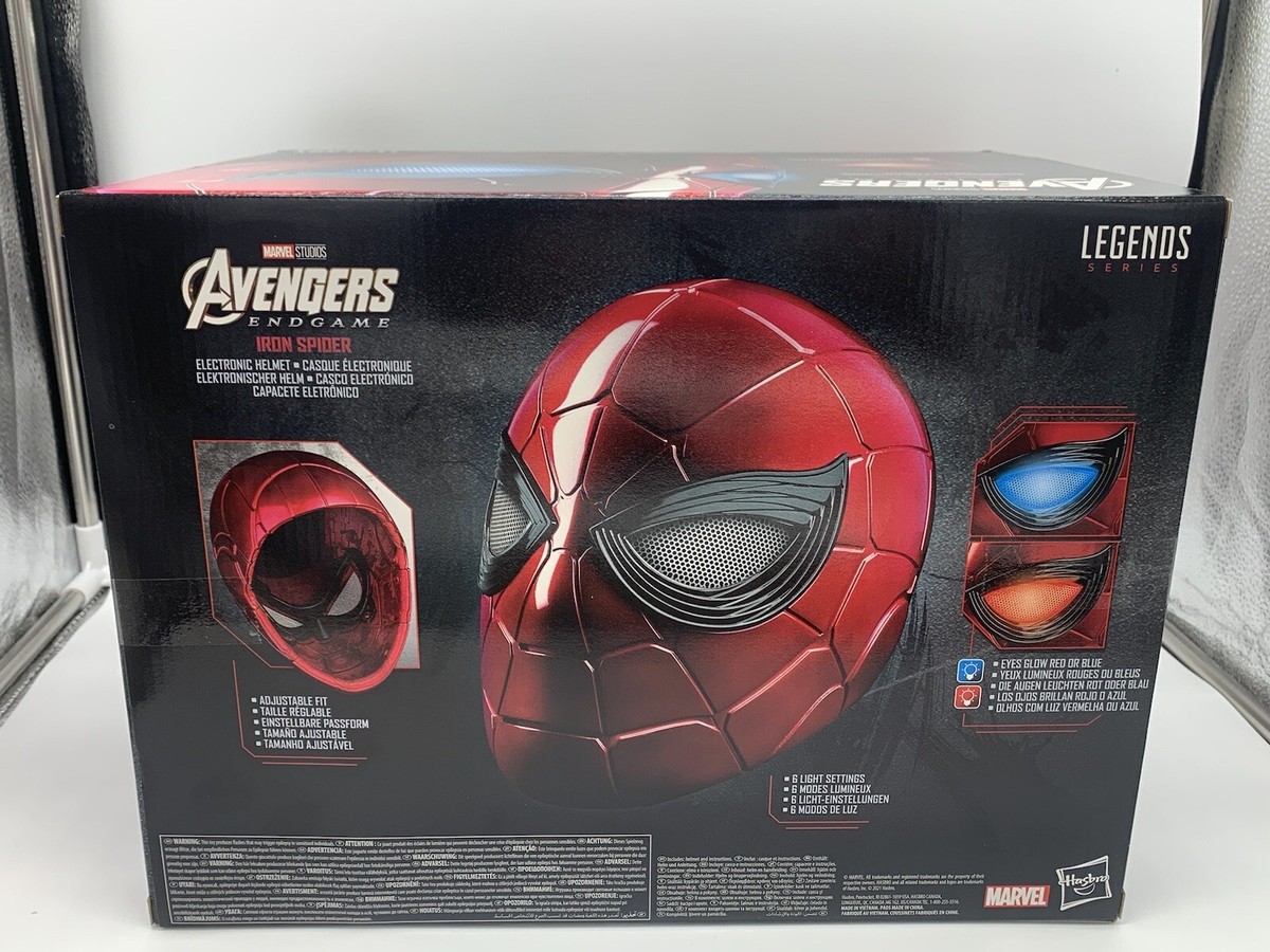 hasbro marvel legends series spider-man iron spider electronic helmet with Glowing Eyes, 6 Light Settings and Adjustable Fit , Red : Toys & Games he was able to massively upgrade Spider-Man Marvel Legends Series Iron