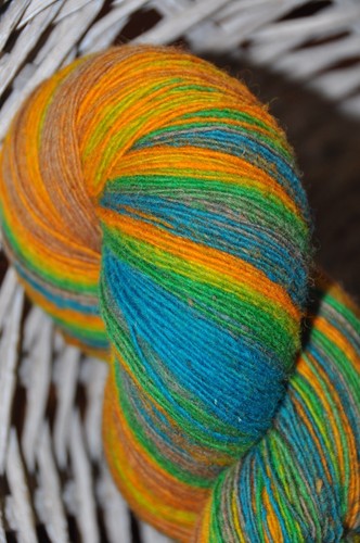 100% Schurwolle Tücherwolle Schafwolle Wolle Lace Strickgarn handgefärbt *930* - Bild 7 von 9