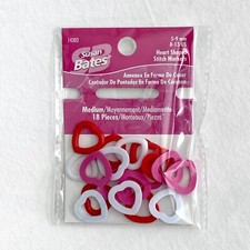 Susan Bates Heart Shaped Stitch Markers Medium - 18 Pieces