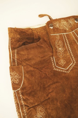 Kurze leichte Lederhose Landhaus C&A Oktoberfest Stickerei guter Zustand Gr.52 - Bild 10 von 10