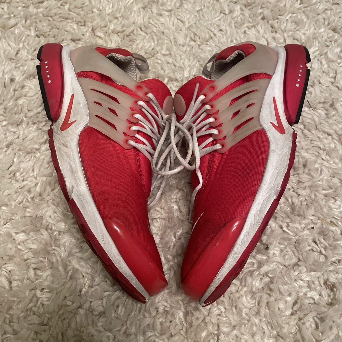 Nike AIR PRESTO Comet Red White Running Sneakers 305919-611 Mens