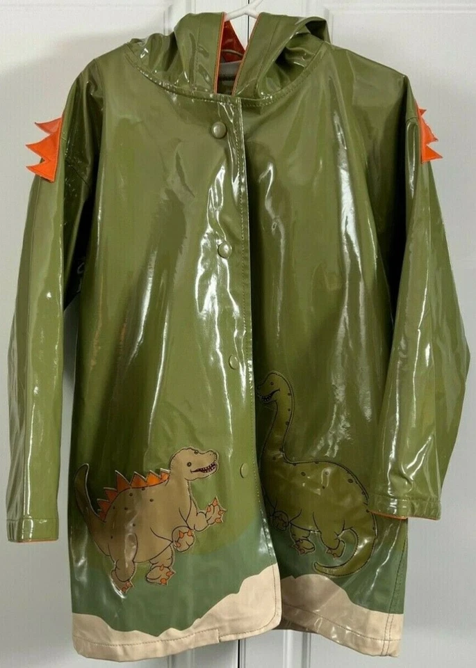 Impermeable con capucha de dinosaurio para niño talla 4/5 Foto 3 de 4