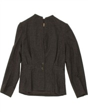 Krizia Womens 2 Button Blazer Jacket It 46 Large Grey Wool Pv01