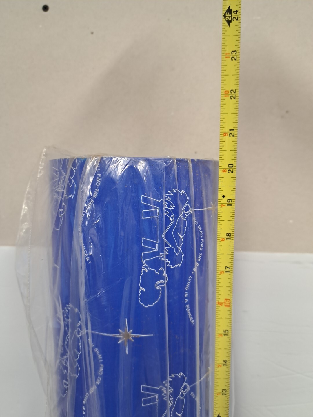 Vtg CHRISTMAS Dept Store Wrapping Paper Roll 20"  13.23 lbs Nativity Baby Manger