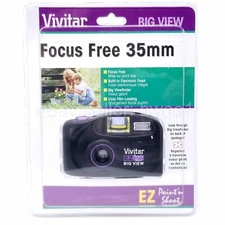 New Vivitar EZ Point N Shoot Big Viewfinder Camera Black EZPSVP Factory-Sealed