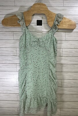 Hello Molly Women's Keep On Running Dress Mint Floral Summer Dress Sz M