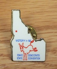 Victory in '92 Idaho State Democrats Convention Collectible Souvenir Pin