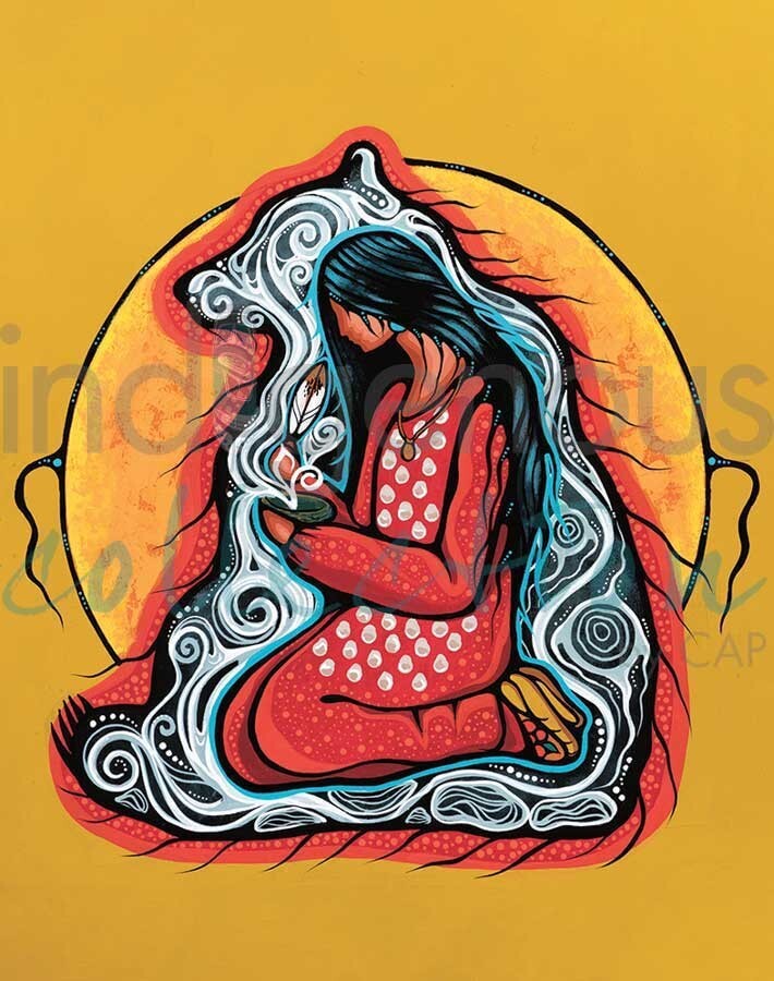 Jackie TRAVERSE Noojimo Mahkaw Canvas Art Native Anishinaabe