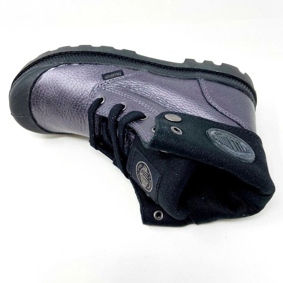 Botas de Combate Palladium Baggy ML Cremallera Grafito Negras Niños Cuero 53456 063 Foto 4 de 4