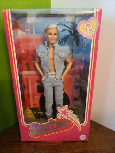 2023 Barbie The Movie Doll Ryan Gosling Ken Doll In Denim Fashion NRFB - Picture 1 of 5