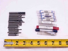 USED 22pcs SOLID CARBIDE END MILL LOT RANGE FROM 3/32" OD - 5/16" OD RESHARPENED