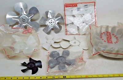 Lot of 9! GEMLINE Home Appliance Fan Blades Cooling Various Sizes and Styles AP