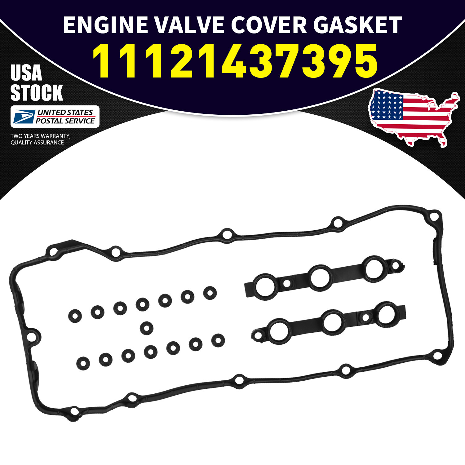 Valve Cover Gasket Kit For 02-2005 BMW E39 E46 E60 X3 525i 530i L6 2.5L 3.0L M54
