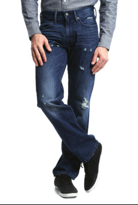 NWT NEW Men's Levi's 514 Straight Fit Destroyed Denim Jeans Pants 005140750