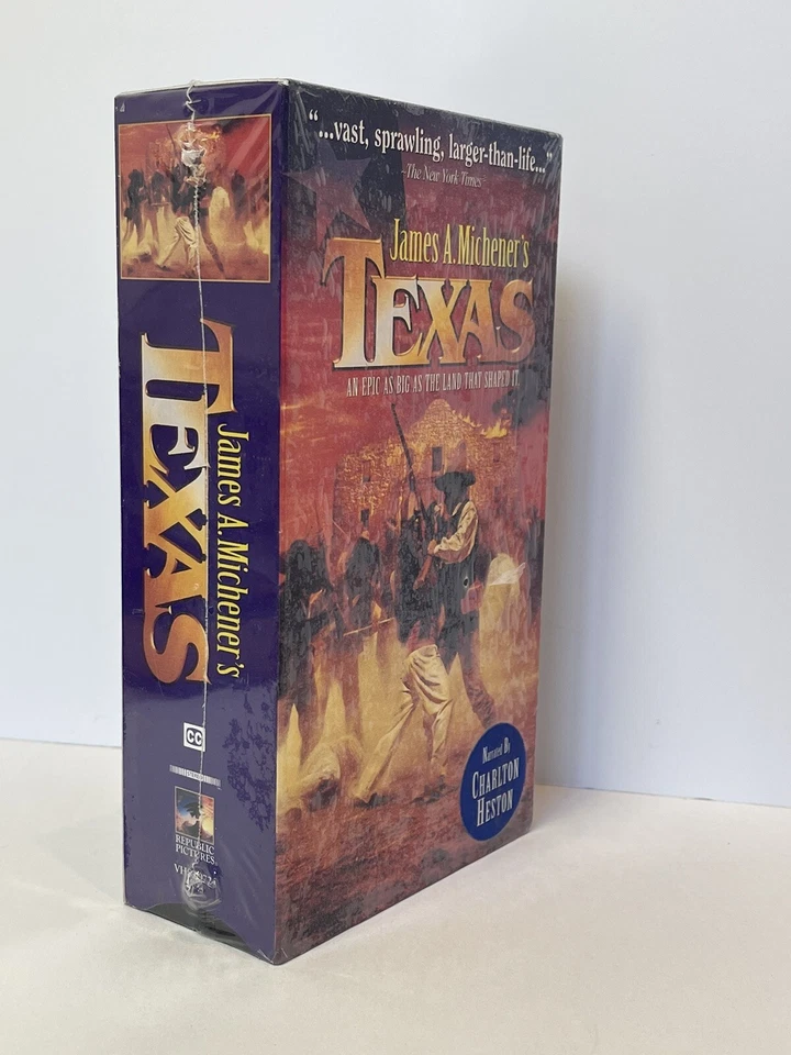 James A. Michener's Texas VHS 2 Tape Set New Sealed 1994 - Image 2 of 4