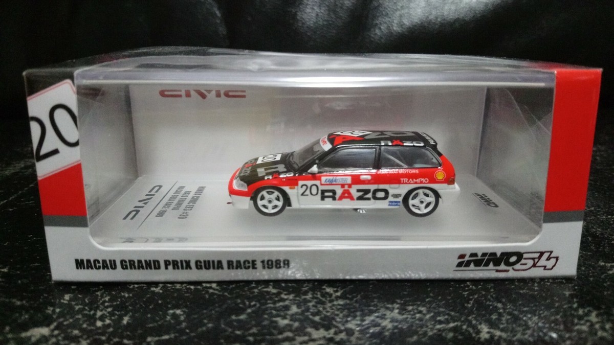 inno64 HONDA CIVIC EF3 出光モーションシビック INNO64 HONDA CIVIC EF3 Gr.A #16, MUGEN MOTUL - JTC 1988 INNO
