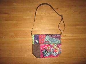 New Desigual Ibiza Flower Bird Fold Over Canvas Faux Leather Image Is Loading New Desigual Ibiza Flower Bird Fold Over Canvas