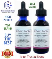 BAUSCH SCIENTIFIC Lugols Solution of Iodine 2 2oz Economy Pack Twin Pack  4 oz