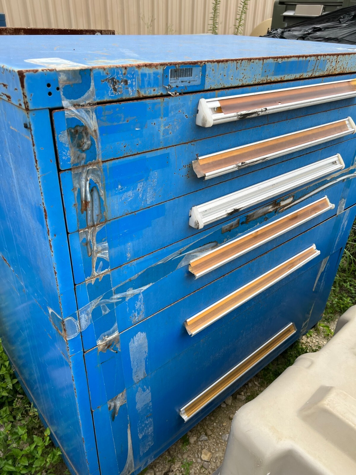 STANLEY VIDMAR BLUE 6 DRAWER TOOL BOX MODULAR PARTS STORAGE