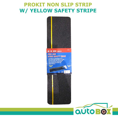 NON SLIP STEP SAFETY STRIP WITH YELLOW STRIPE BOAT CARAVAN CAMPER DECK RAMP