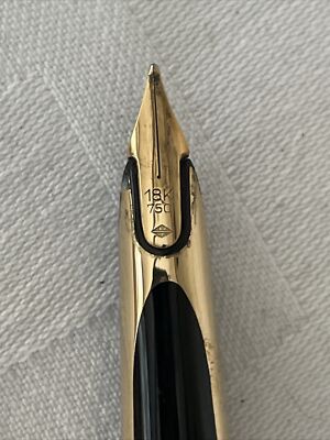 Parure Stylo Waterman C/F - Stylo Plume Et Stylo Bille - Noir Et Or - Occasion Bon état Général