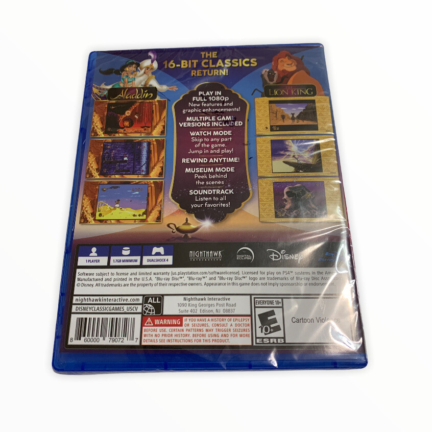 PlayStation 4 Disney Video Games Aladdin & Lion King & Sound Track