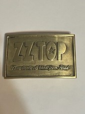 ZZ Top Belt Buckle Little Band from Texas Brass Metal Strong Sturdy