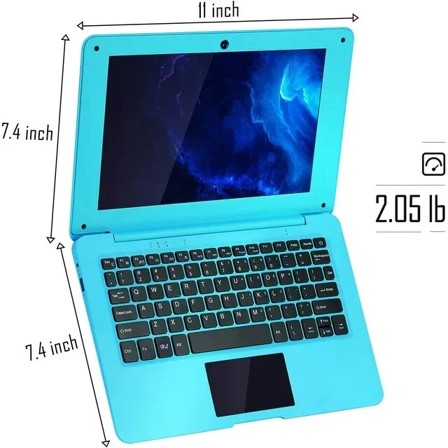 10.1'' Laptop Computer Quad Core Android 12 Mini Netbook 2G RAM+64GB ROM for Kid - Image 4 of 4