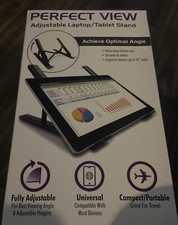 Perfect View Adjustable Laptop and Tablet Stand - Folds  Expands for travel NEW