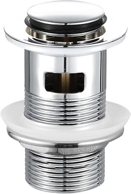 Qualität Schlitz Chrom Click Clack Waschbecken Ablauf Vollmetall Waschbecken Pop Up Plug Push
