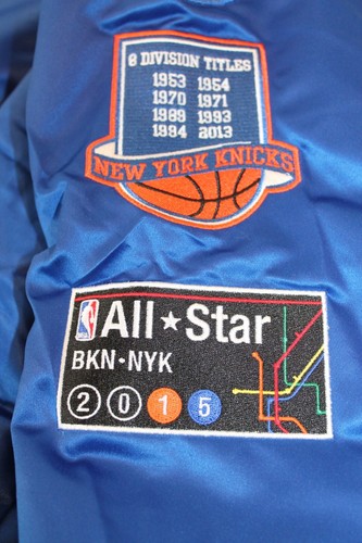 Mitchell And Ness Champcity Heavyweight Satin Jacket New York Knicks Blue Sz. XL - Picture 8 of 8