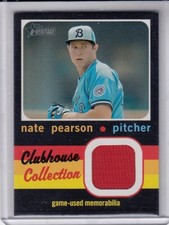 2020 Topps Heritage Minor Nate Pearson Clubhouse Collection Relic Jersey Bisons