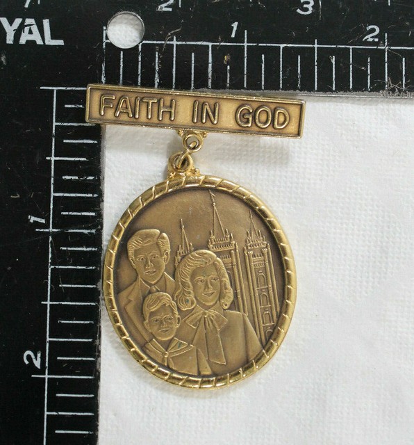 Faith In God Medal Award Boy Scouts BSA Mormon LDS Coin Medallion Pin
