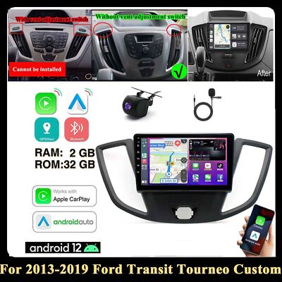 For 2013-2019 Ford Transit Tourneo Custom  Carplay Android 12 Car Radio GPS Navi
