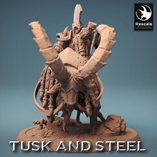 Nain Cavalier Chèvre D5 - Tusk And Steel - Lord Of The Print - 28mm Tabletop