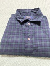 Polo Ralph Lauren Shirt men's Blue/Green Plaid Button Down Cotton XLT