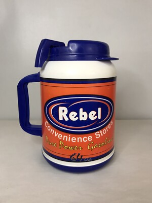 VTG Giant Size 64oz Insulated Refillable Rebel Gas Station Mug | eBay