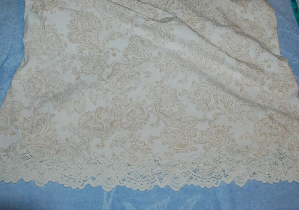 Camiseta sin mangas grande para mujer Coldwater Creek beige estampado cachemira encaje recortada con etiquetas Foto 2 de 4