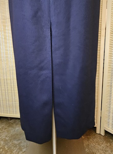 Vintage Very Dark Navy Blue Lace Cutout Waist, sleeveless Classic Midi Dress - Picture 11 of 14