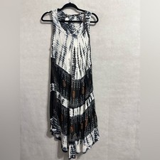 tie-dye umbrella dress casual summer resort wear one size NWT hilow beach dress