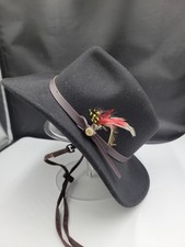Men s Sz Medium Black Dorfman Pacific Scala Four Seasons Felt Outback Hat