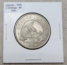 UGANDA 🇺🇬 TWO (2) SHILLINGS COIN 1966