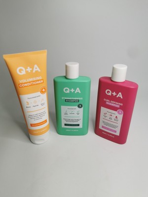 Q+A Shampoo und Conditioner Bundles: Stärkend, Lockendefinierend, Volumen