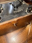 Vintage Leeds & Northrup Potentiometer Indicator, Solid Oak Case, Handle Missing — photo 2