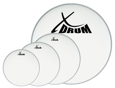 Tolles Drumfell 4er Set mit aufgerauhter Mylar-Schicht für offenen, warmen Klang