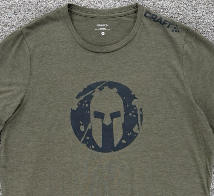 CRAFT SPARTAN производительности футболка мужской размер XL армия зеленый Athletic Fit запустить велосипед гонки - Изображение 2 из 4
