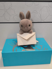 Jellycat Fluffy Messenger Bunny Soft Plush Doll Gift Kids Toy 7in